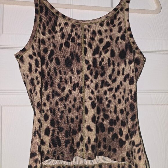 SKIMS x DOLCE & GABBANA Leopard Print Cotton Rib Tank & Boy Short Set Sz L NWT - Picture 4 of 9